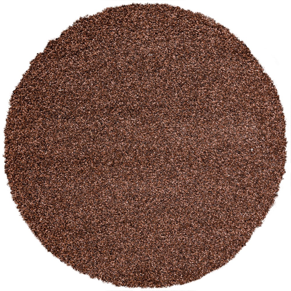 Twilight Speckled Shaggy Circle Rugs 39001 8822 in Rusty Brown